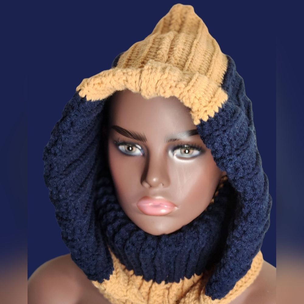 Crochet Turtleneck Hoodie
